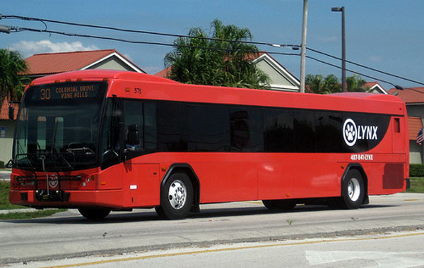 ônibus da Lynx, em Orlando ônibus da Lynx, em Orlando