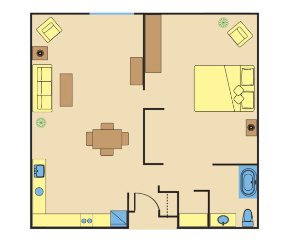 StaySky Suites I - Drive - Orlando Resorts - Exec - 1Bedking - Plan